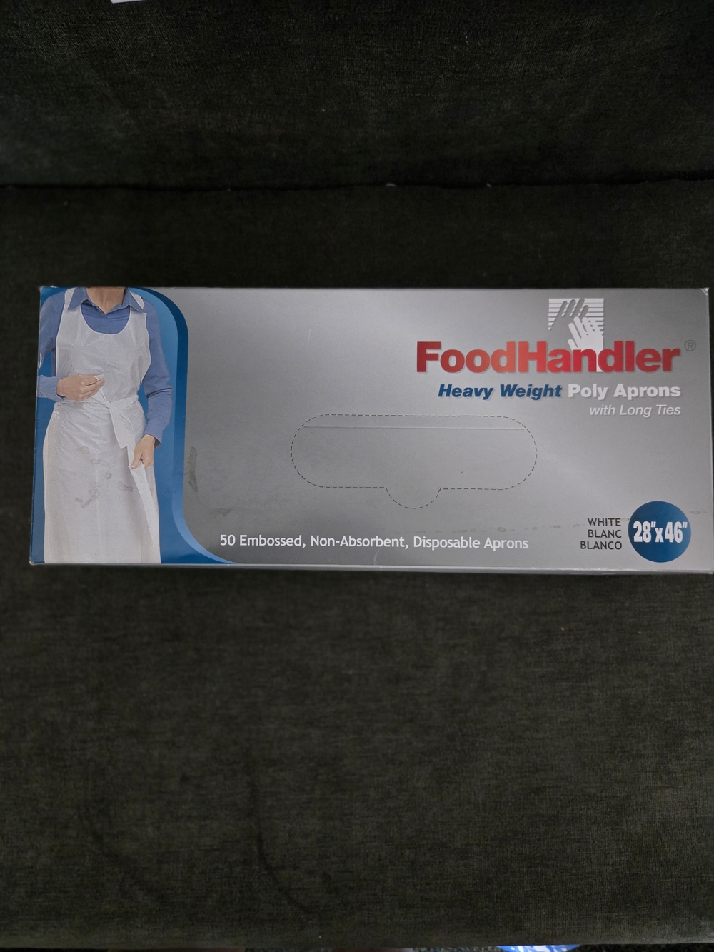 White Heavy Weight Poly Disposable Aprons - Pack of 50